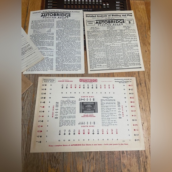 Vintage Autobridge bridge Game With Sheets - Picture 7 of 10